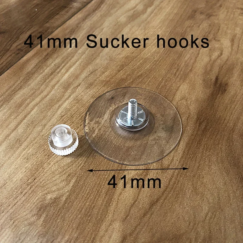 Clear Suction Cup Hooks with Screw Nuts - Strong Adhesive Holders