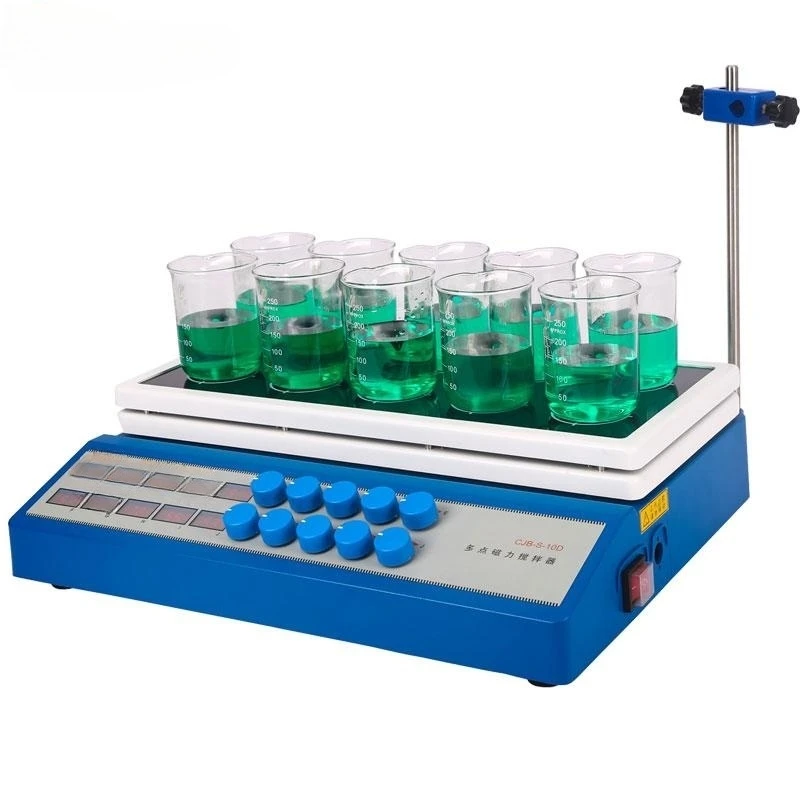 

220V 50Hz Laboratory Multiple Magnetic Stirrer Lab Stirrer Digital LCD Display Time Speed Adjustable