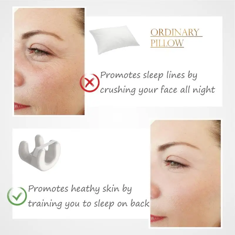 Face Beauty Pillow Face Up Ergonomic Beauty Pillow Foam Massage Pillow Soft Breathable Maintaining Sleeping Pillow Neck Pillow 4