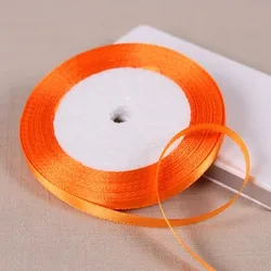 Vibrant Orange Yellow Ribbon for Decorative and Crafting Projects - 22 Meters (Ribbon orange 6mm)
