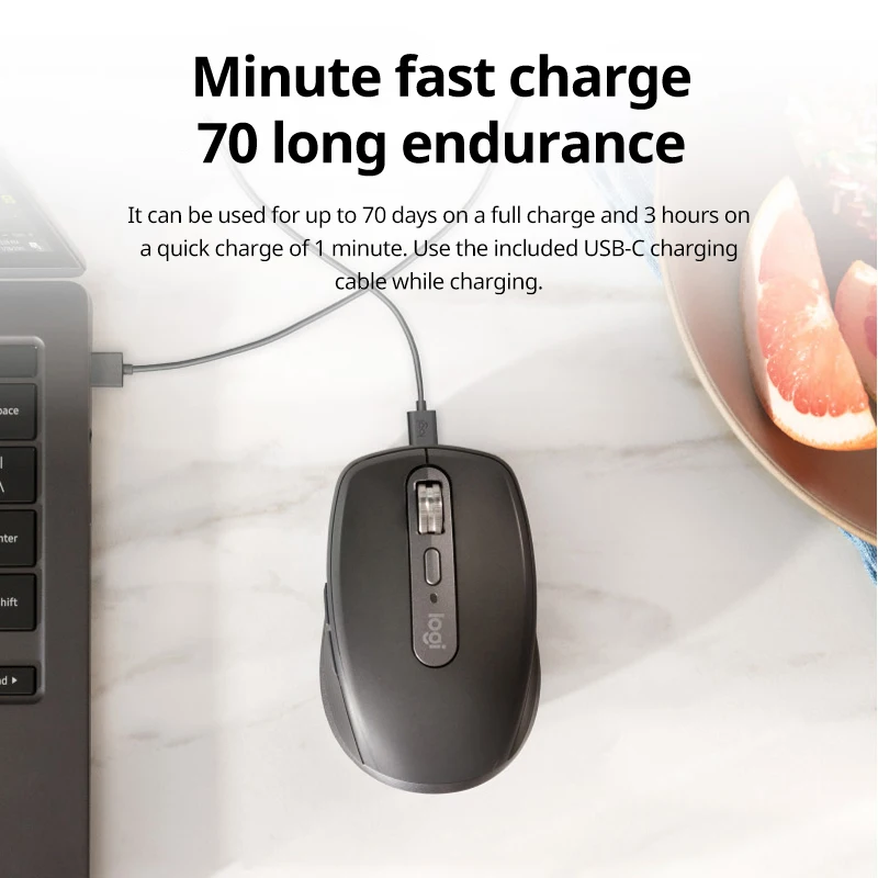 Logitech Mx Anywhere 3s Ergonomic Rechargeable Wireless Mouse