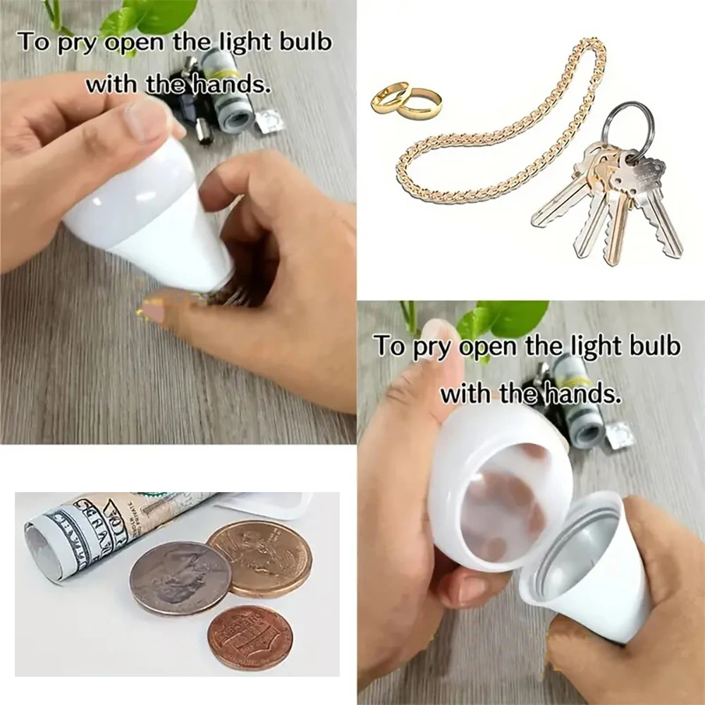 2/3/4 Pcs Sight Secret Light Bulb Home Diversion Stash Can Safe Container Hiding Spot ⁣⁣⁣⁣ Hidden Storage Secret Compartment