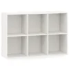 6-Cube Bookcase Modern 3-Tier Storage Organizer Horizontal Vertical Bookshelf