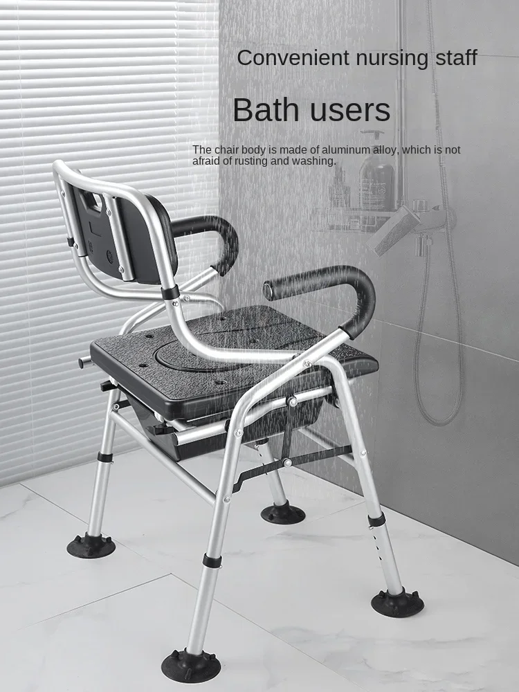 Elderly Support Toilet Chair, Bathroom Safety Enhancer, Stability Assist Seat, Foldable, NonSlip with Suction Cups Bathroom Aid 5