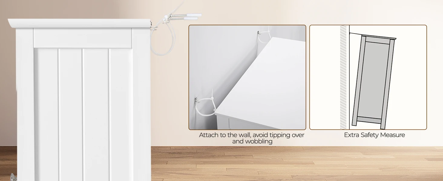 Bathroom organizer cabinet grey finish