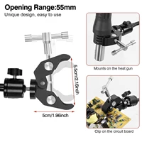 NEWACALOX Magnetic Base Flexible Welding Third Hand Heat Gun Holder PCB Repair Clip Heavy Duty Soldering Maintenance Workbench 2
