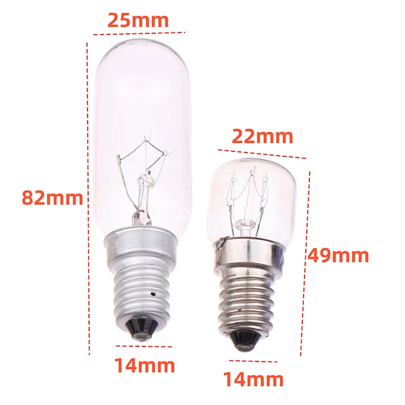 Cooker Hood Light Bulb 220V E14 LED T22/T25 15/40W High Temperature Resistant Filament Extractor Fan Edison