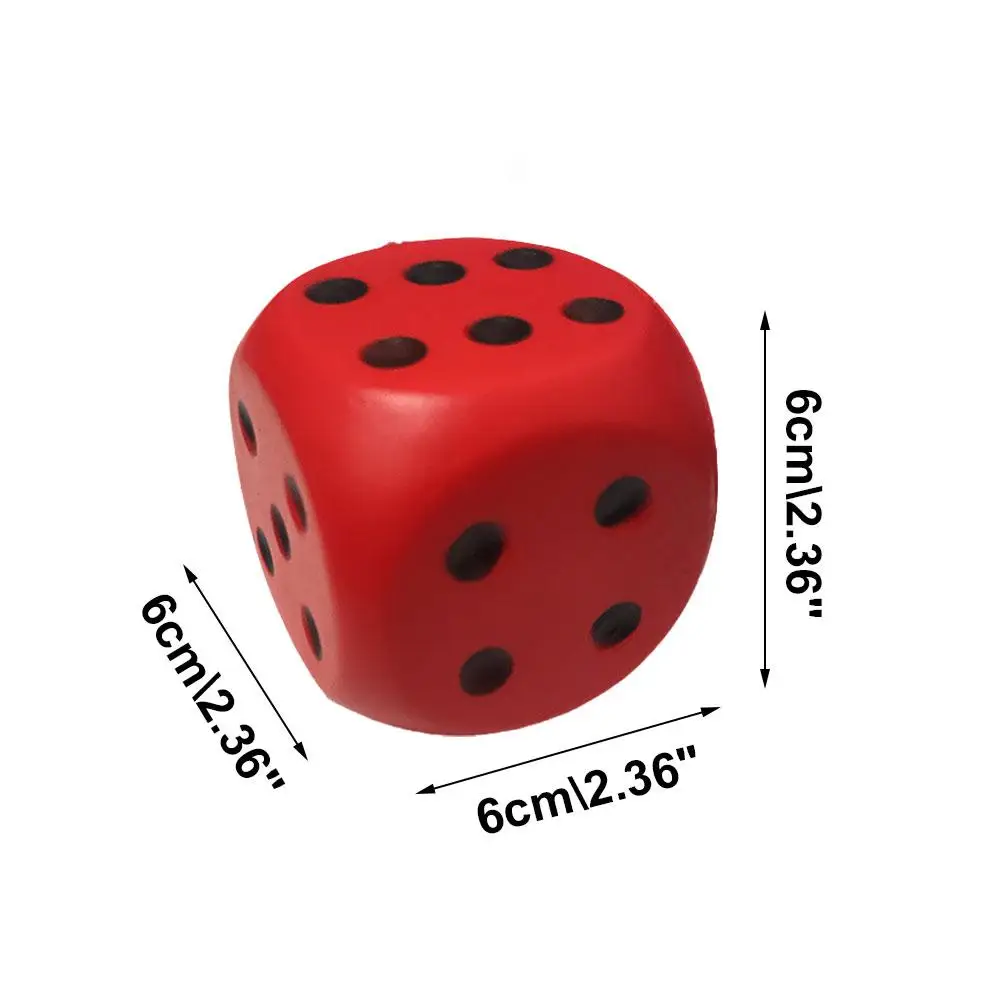 Large Foam Dices Soft Six Sided Dices Kids Counting Toy Learning Aids For Class Board Game Classroom Math Teaching 6cm