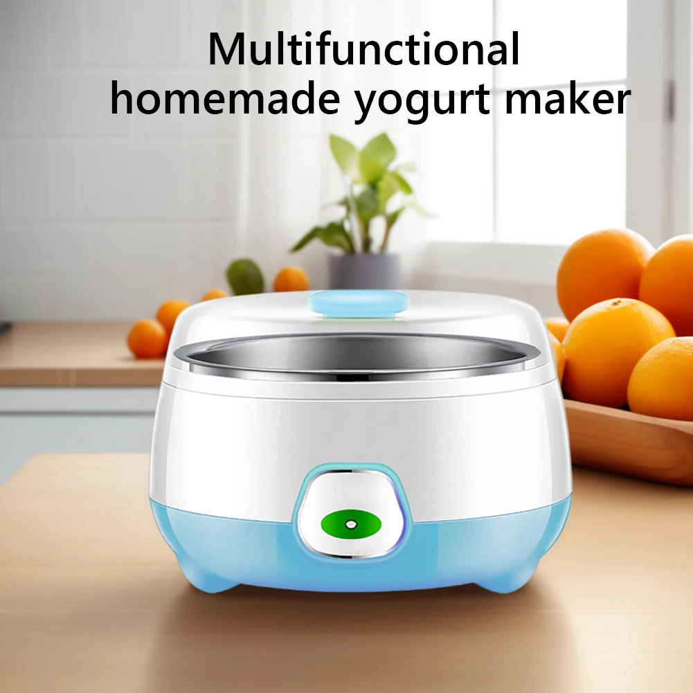 1L Automatic Yogurt Machine Multifunctional Household Rice Wine Maker Stainless Steel Natto Fermenting Machine for DIY Yogurt
