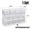 4Pcs/Set Transparent Spices Jar Oil Kettle Combination Kit Sealed Moisture-proof Seasoning Storage Box with Compartment Base 6