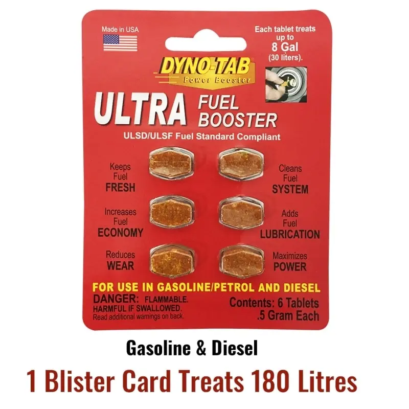 Dyno Tab Ultra Fuel Octane Booster Petrol and Diesel carbon and system