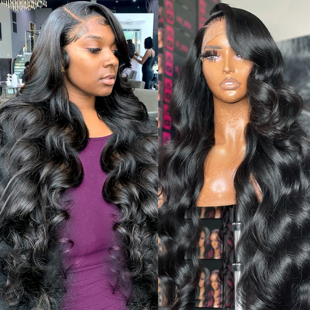 

13X4/13X6 HD Transparent Lace Frontal Wigs Human Hair Pre Plucked Brazilian Natural Color 4x4 Lace Closure Wig for Black Women