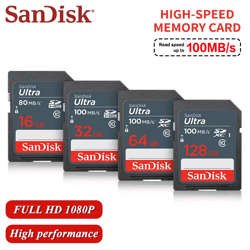 High-Speed SanDisk SD Memory Card - Class 10, UHS-I for Photography and Video
