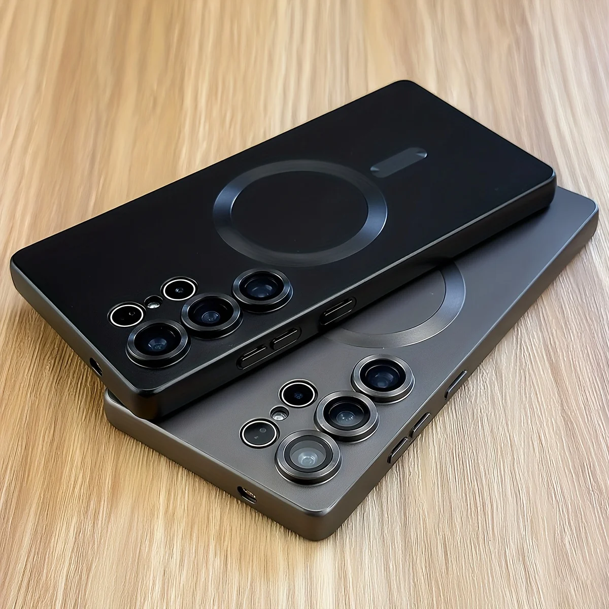 Luxury Matte Magnetic Phone Case with Wireless Charging and Shockproof Design
