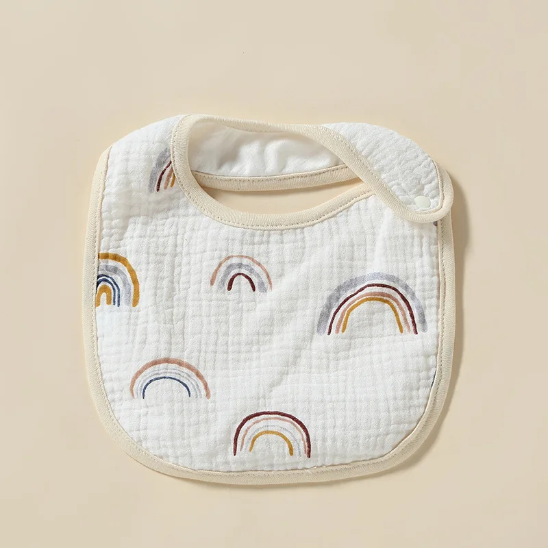 Baby Bib Saliva Towel Cotton Bib For Infant Toddler Waterproof Cute Cartoon Print
