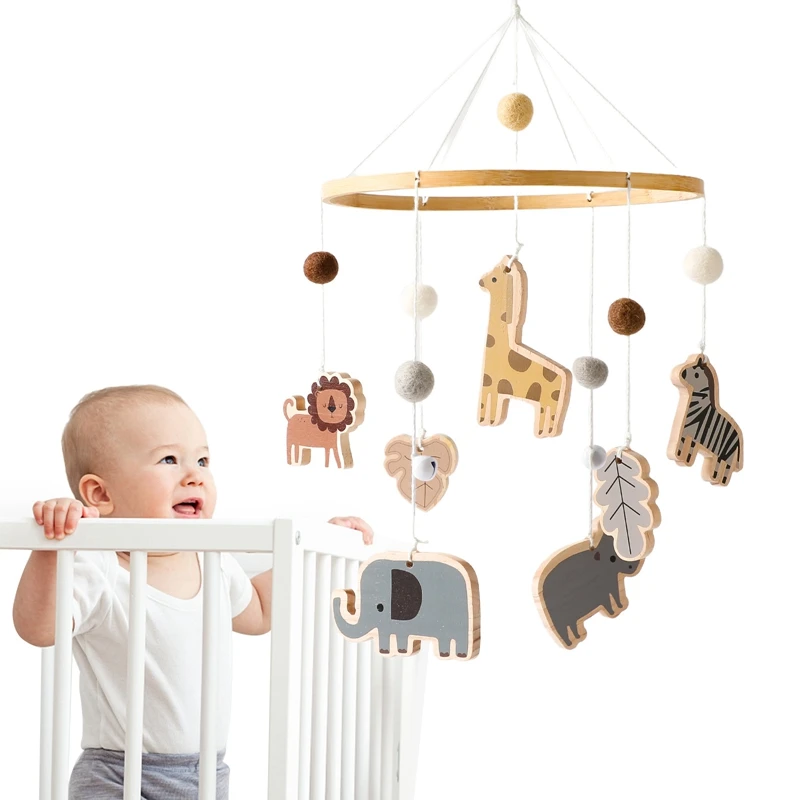 

Baby Rattle Toy 0-12 Months Wooden Mobile On The Bed Newborn Music Box Bed Bell Hanging Toys Holder Bracket Infant Crib Boy Toys