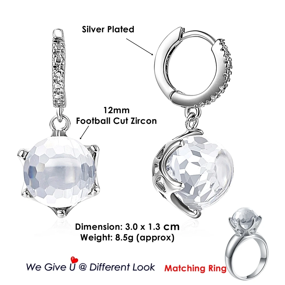 DreamCarnival1989 Hot Selling Special Cut Cubic Zircon Earrings for Woman Clear White Stone Elegant Jewelry Wholesale WE3819W images - 6