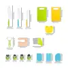 19PCS Montessori Kitchen Tools For Toddlers-Kids Cooking Sets Safe For Real Cooking Toddler Crinkle Cutter Kids Cutting Board 6