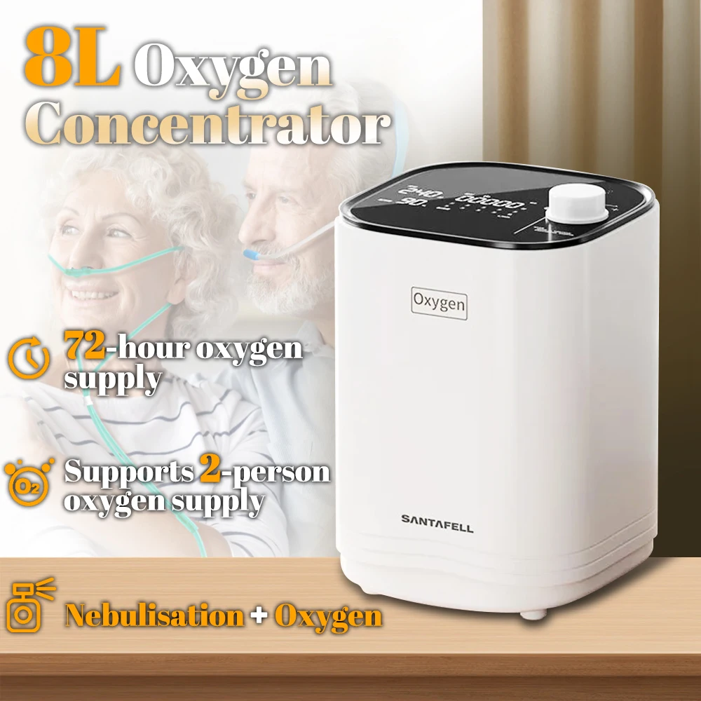 1-8L Portable Oxygen Concentrator Generator For Home Travel Design 90% Purity Small With Nebulizer Machine Oxygen Generator Air portable oxygen concentrator