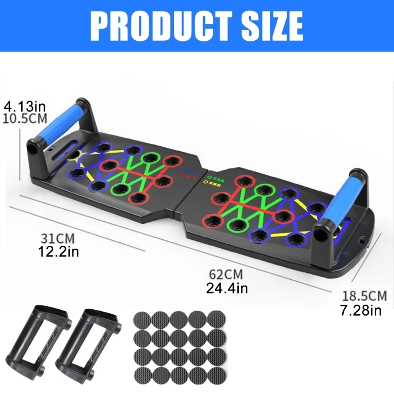 Push Up Boards, Foldable Multifunctional Fitness Push Up Bar Chest Muscle Exercise Homeworkout Equipment Pushup Board