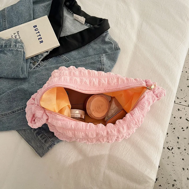 New Women's Bag, Fashionable Large Capacity Cloud Cross Bags, Bubble Tote Bag, Commuting Niche Pleated Casual Puff Shoulder Bag