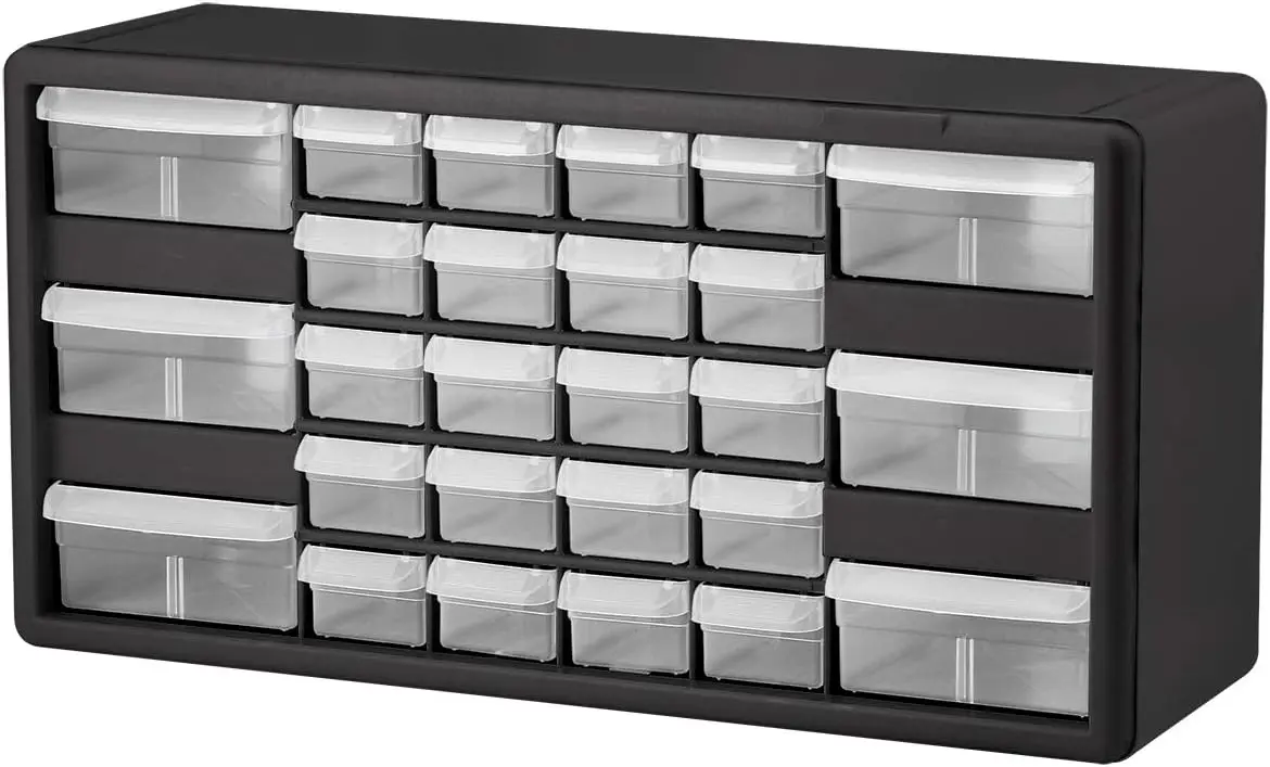 Akro-Mils 10764 64-Drawer Plastic Drawer Storage Cabinet for Garage Organization, Storage, Teacher Toolbox,Makeup Organizer