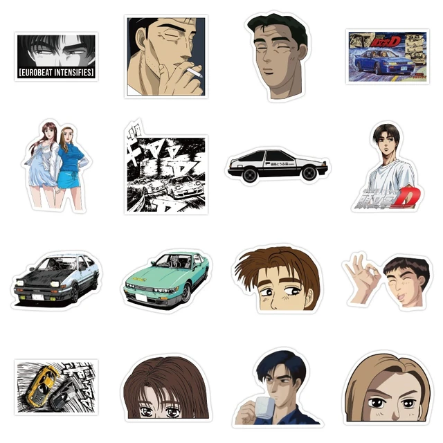 10/50Pcs Japan Night Kids Initial D Stickers Anime Scrapbook Laptop Luggage  Graffiti Guitar Cartoon Sticker Manga Vinyl Gift Toy - Aliexpress