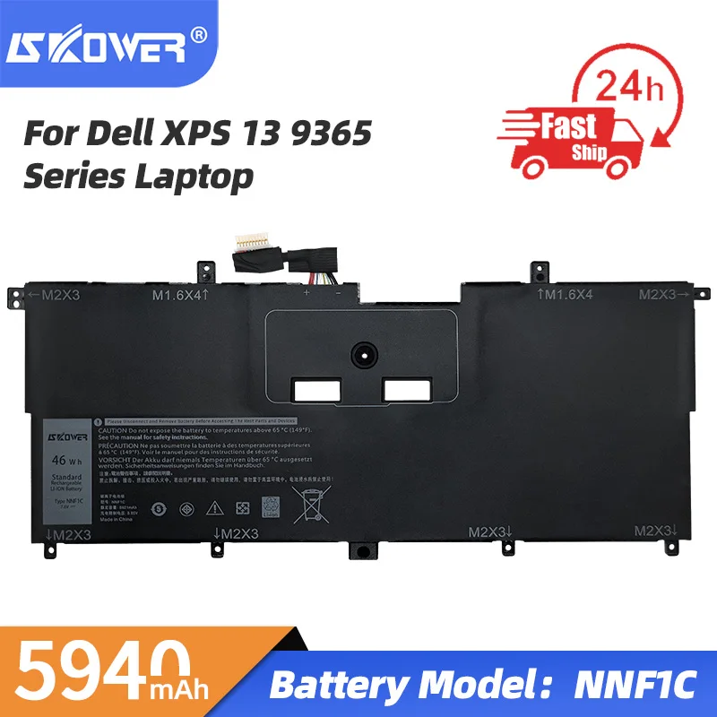 Skower Nnf1C Hmpfh Batteria Per Laptop Per Dell Xps 13 9365 Xps13-9365-D1805Ts,D1605Ts N003X9365-D1516Fcn Np0V3 P71G00 Nnf1C Hmpfh