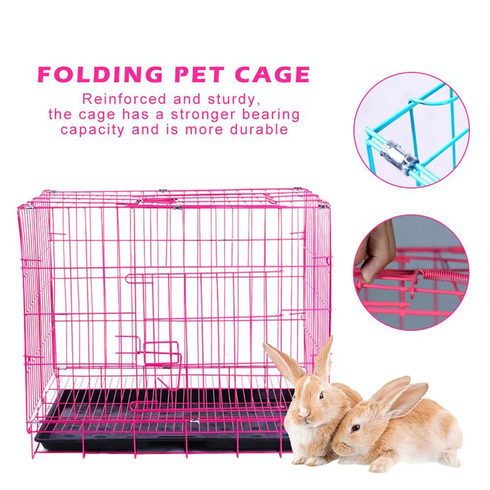 Skládací s klozet pes klec pudl malý a střední pes kocour klec králík klec zvířátko cage(pink) crates-f- domy & crates|-f-|