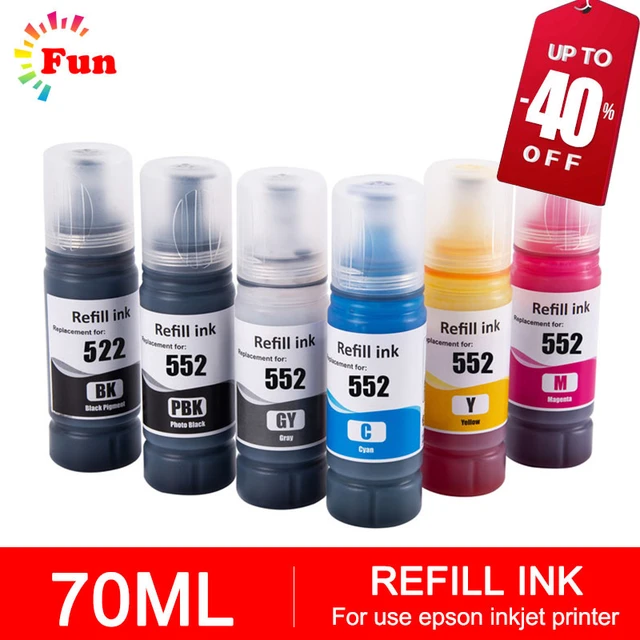 85ML Sublimation Ink For Epson 011 012 013 014 114 115 552 L8160 L8180  L8168 L8188 ET-8500 ET-8550 For T-Shirt Mug Glass - AliExpress