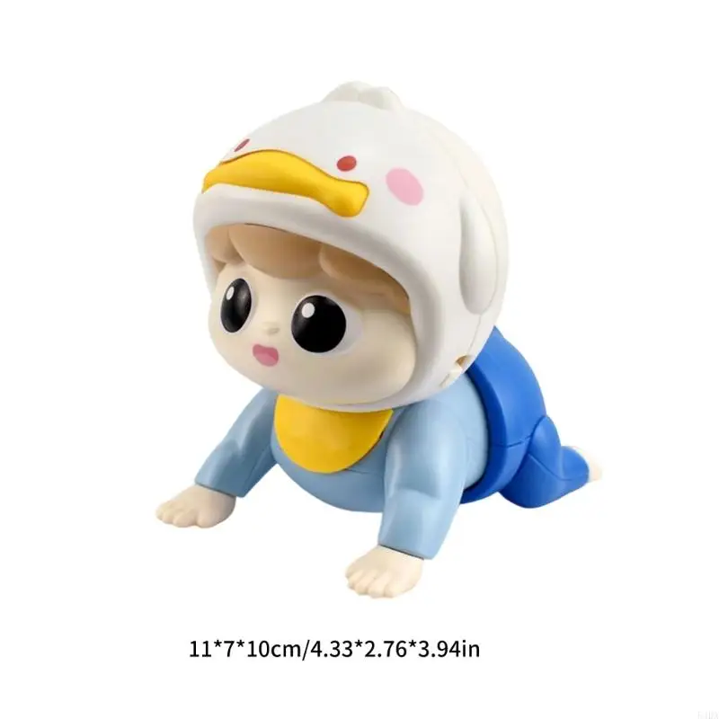 54DA 전기 크롤링 베이비 장난감 음악  머리 업 운동 활동 플레이 세트