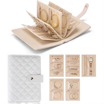 Portable Notebook-Style Jewelry Storage Bag with Detachable Pouches 1