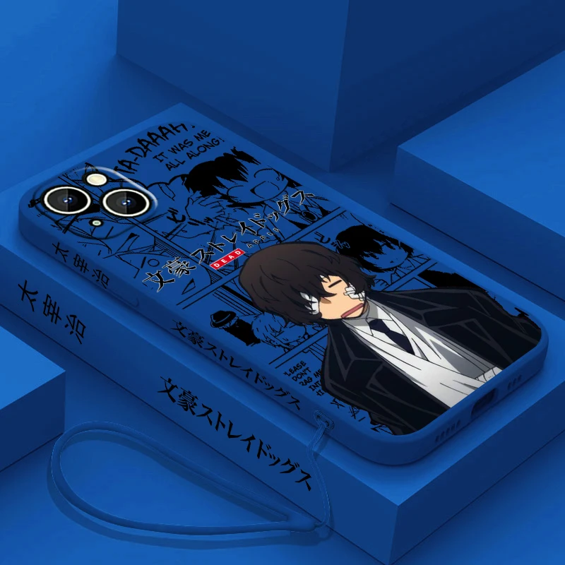 thumbnail image 1 of Funda de teléfono Bungo Stray Dogs Dazai para Apple iPhone 15 14 13 12 11 Pro Max Plus 8 7 SE Liquid Left Rope Capa Cover, 1 of 5