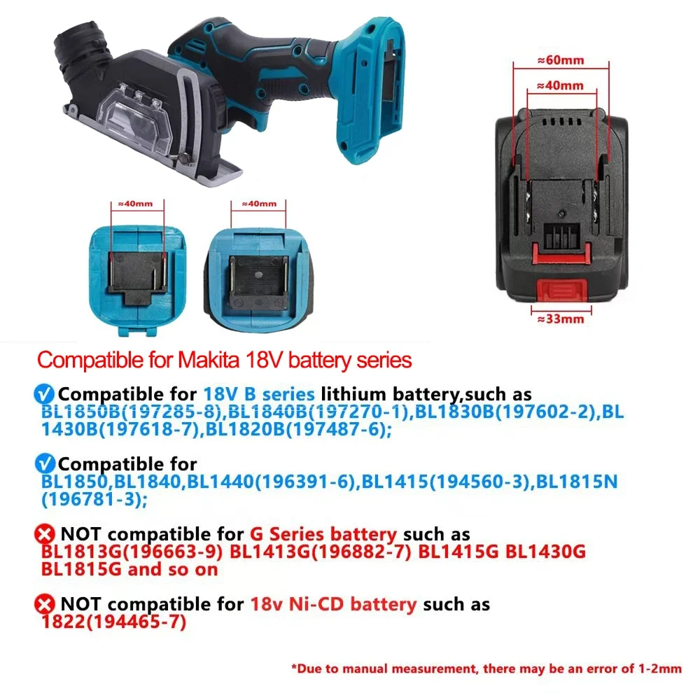 3 Inch Mini Angle Grinder Cordless 3 Inch Electirc CUT OFF Tool Cutting Circular Saw Power Tool Fit Makita/Dewalt 20V Battery 2