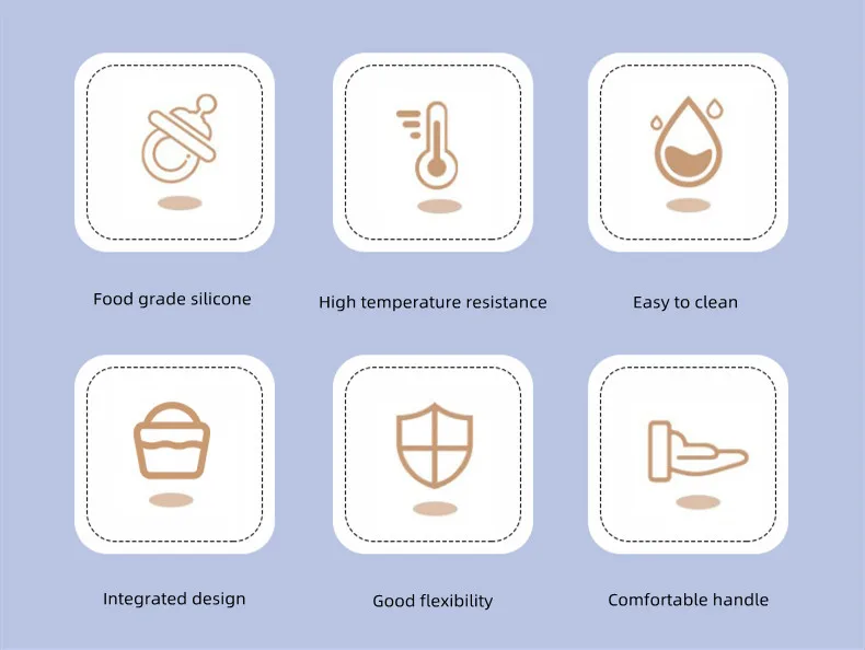 Description Picture 3 of itemLarge Thickened Silicone Soup Spoon Long Handle Ramen Noodles Bouillon Ladle Japanese Kitchen Tablespoons Tableware Kitchenware