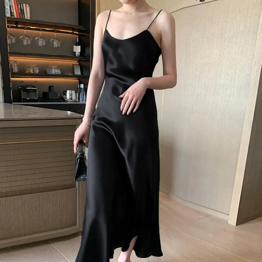 

Charming Slim Fit Spaghetti Strap Pure Color Women Evening Dress Lady Clothing Women Evening Dress Summer Evening Dress
