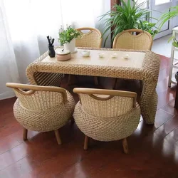 Muebles de ratán para sala de estar, mesa de centro Simple y moderna para apartamento pequeño, mesas de té para dormitorio, balcón, Tatami, mesa lateral Rectangular
