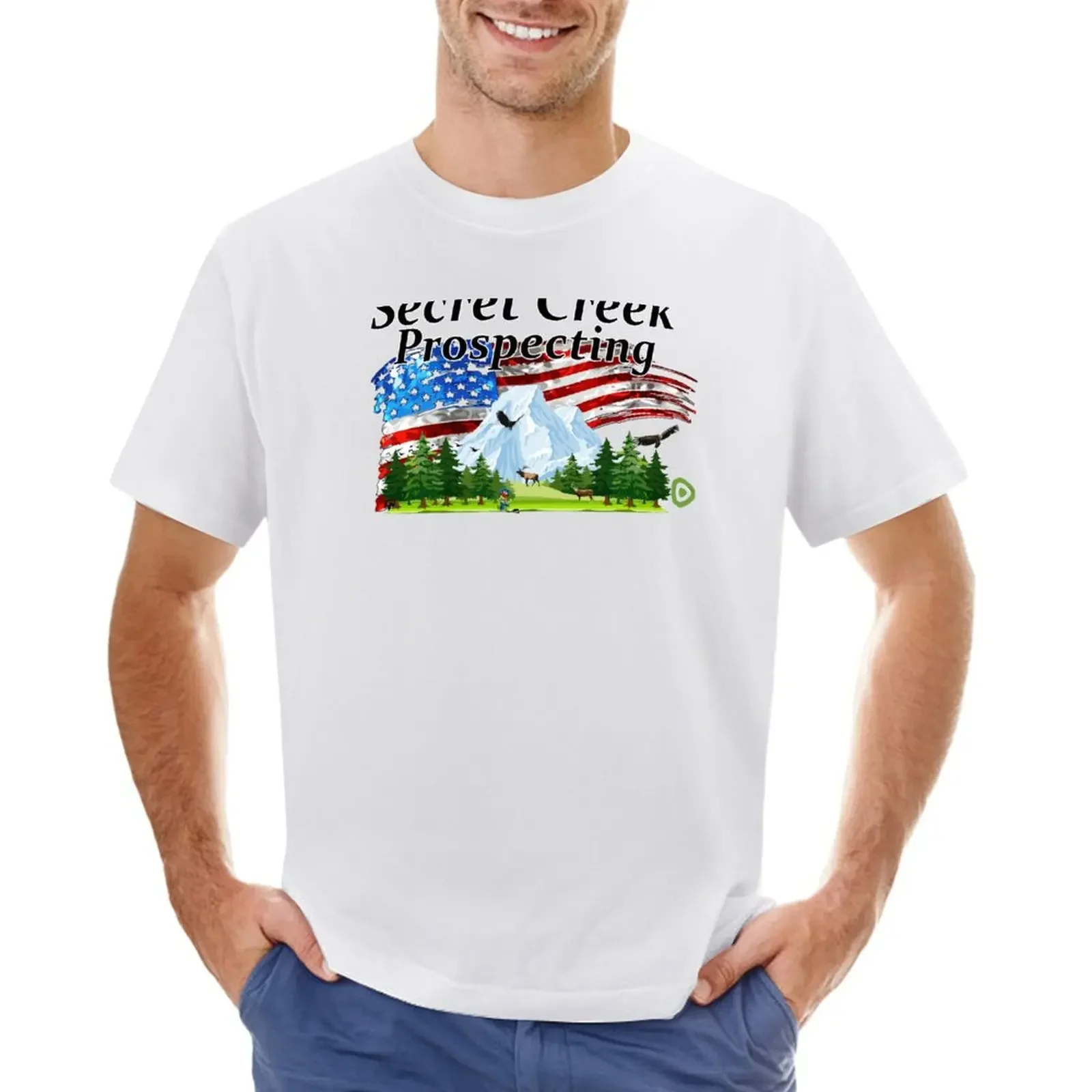 Secret Creek Prospezione Logo Design T-Shirt Vestiti Estivi Vestiti Estetici Per Un Ragazzo Customs Mens Graphic T-Shirt Pack
