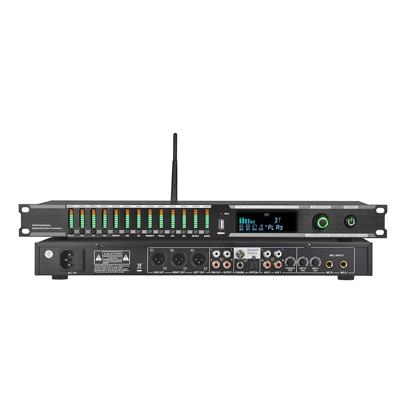 Professional home pre-stage effector microphone KTV digital reverb USB Bluetooth howling Kara processor