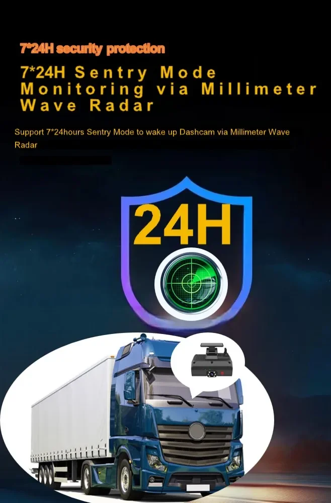 4G AI 블루투스 양방향 GSM 통화 기능 탑재 7*24시간 레이더 모니터링 무선 이모빌라이저 기능 탑재 택시 트럭 차량 관리용 블랙박스