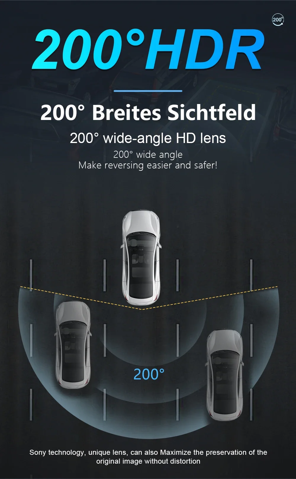 Description Picture 6 of itemCar Rear View Camera 200° Full HD Night Vision For AHD 1920x1080P Vehicle back car reversing Front CameraFisheye Golden Lens 2K