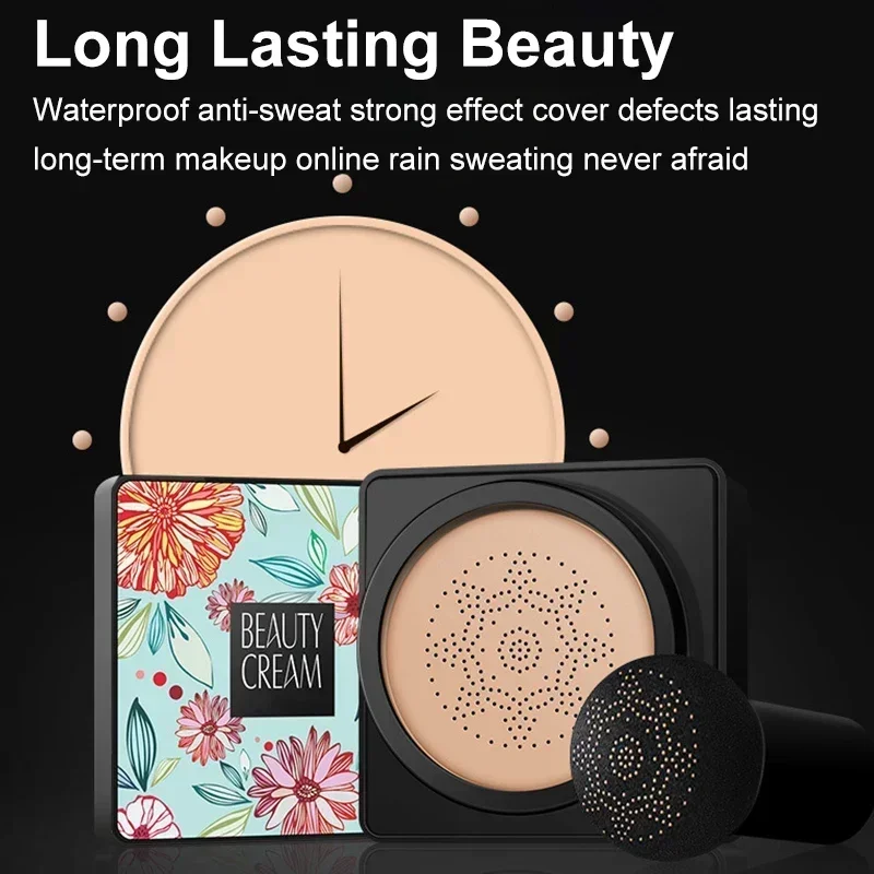 Mushroom Head Air Cushion, CC Cream Natural Moisturizing Foundation Concealer Whitening Oil-control Makeup Cosmetics BB Cream 3