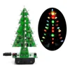 Christmas Tree 3D LED Blinking Circuit Kit Glitter Electronic Learning Set USB Cable DC4.5-5V DIY Electronic Glitter Xmas Tree