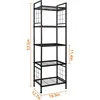 5-Wire Standing Storage Shelves, Metal Shelving Unit Pantry Rack for Laundry Kitchen Bathroom Organizer(Black) 3