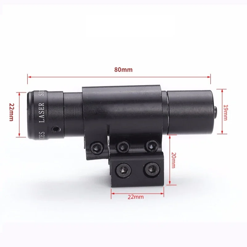 Tactical Hunting Red/GreenLaser Dot Sight Adjustable Small Laser Pointer Pointer 20mm Card Slot Tube Clamp Scope Accessory