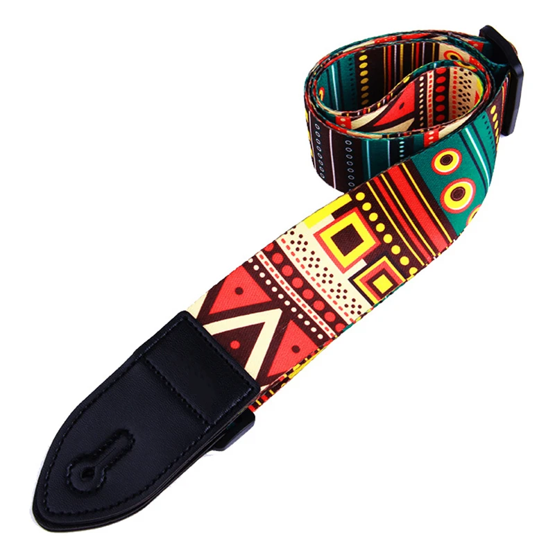 Guitar Strap Multi-Color Guitar Belts Adjustable Colorful Printing Nylon Guitar Straps Bass Acoustic Electric Guitar Accessories