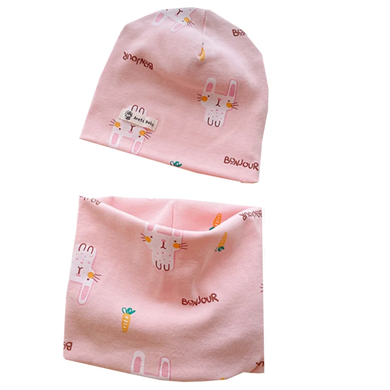 Spring Autumn Winter Children Hat Scarf Set Crochet Baby Hats Girls Boys Caps Kids Skullies Beanies Cartoon Baby Boys Cap