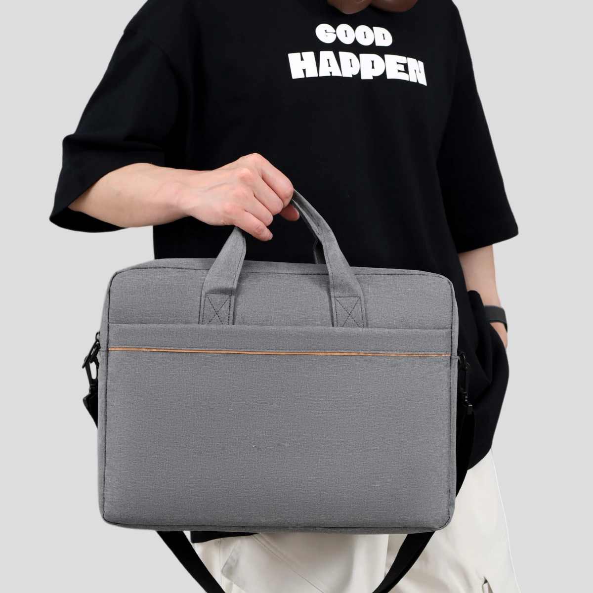 Large-Capacity Laptop Bag 16inch 14inch Handbag Suitable for Apple MacBook Air, Huawei Matebook, Lenovo Xiaoxin, Unisex, High-End New Style, Commuter Anti-Drop Protective Case