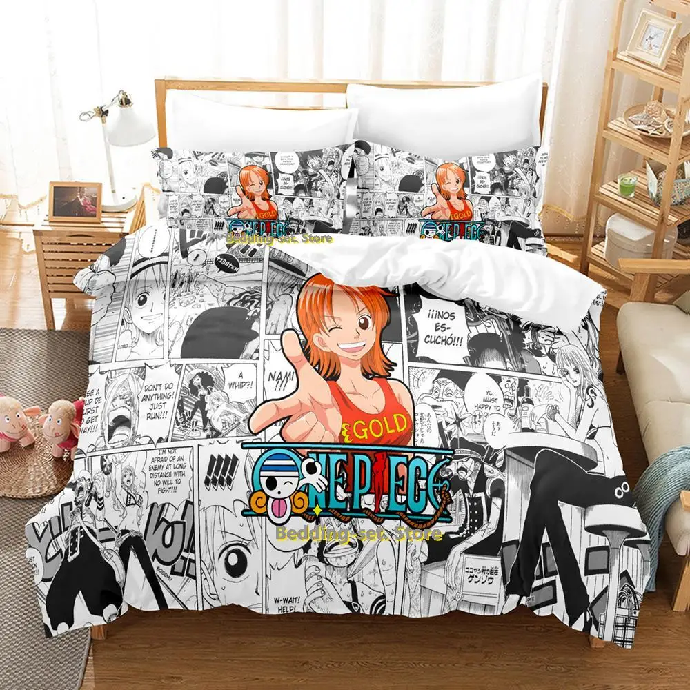 New Nami Bedding Set Single Twin Full Queen King Size Bed Set Adult Kid Bedroom Duvetcover Sets 3D Print Anime Bed Sheet Set 3