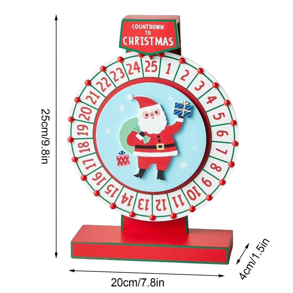 Wooden Santa Claus Turntable Decoration Christmas Countdown Comes Calendar  Wheel Decoration Ornaments| | - AliExpress